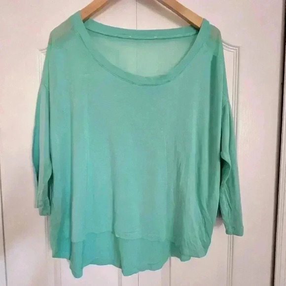 Charlotte Russe Women's Mint Green Mesh Top - Picture 2 of 3